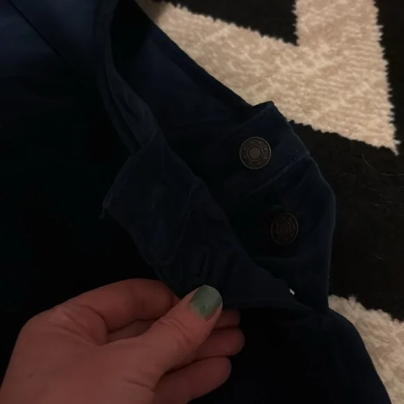 Free People Savannah Overall Navy Velvet Mini Dress 4 - Picture 7 of 7